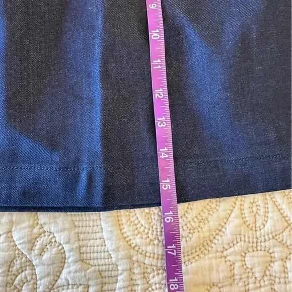 NWT 99% cotton WeWoreWhat denim mini skirt dark wash classic cut women's XS - Picture 11 of 11